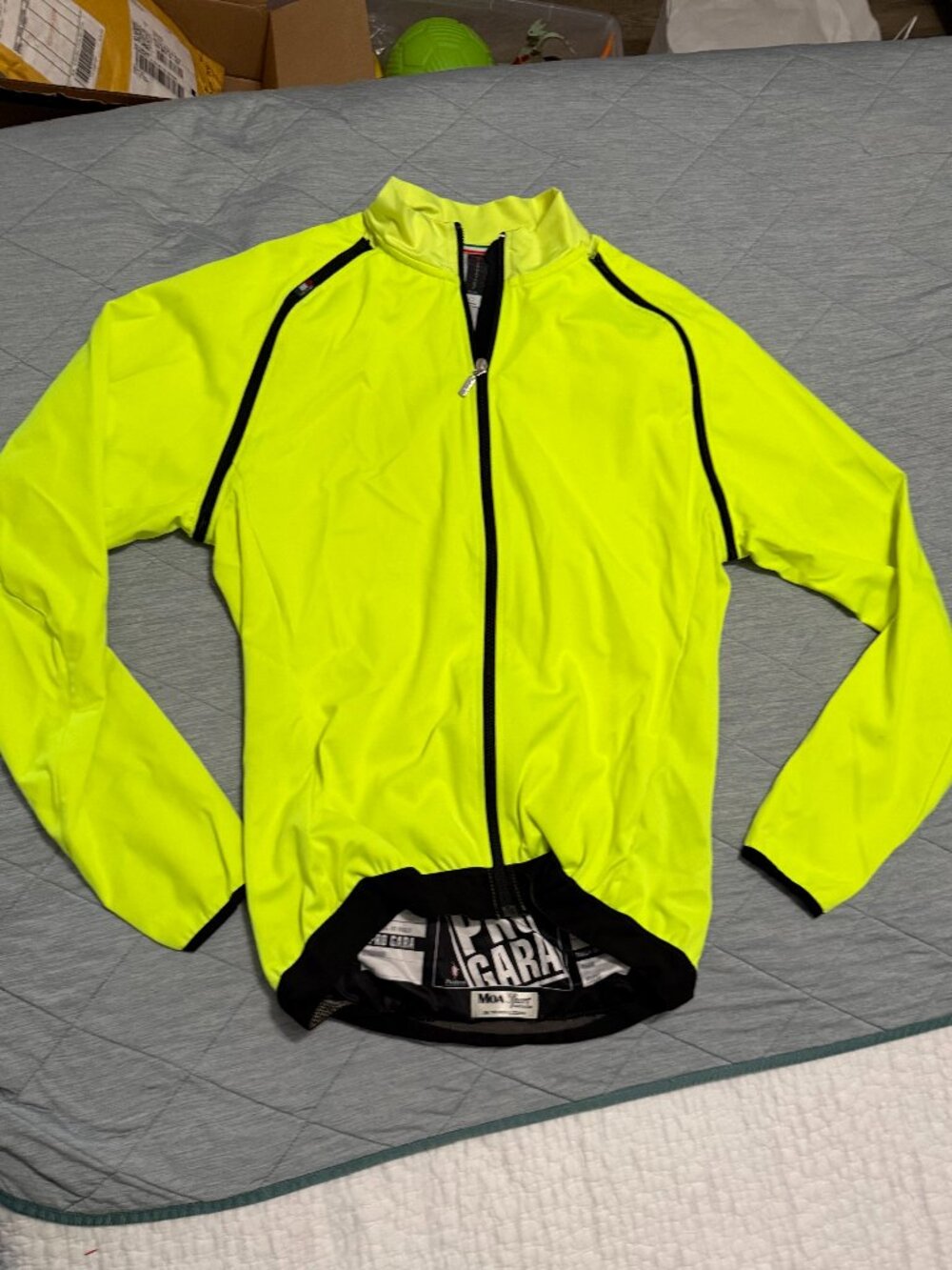Mens Nalini Pro Gara cycling jacket yellow XXL EUC